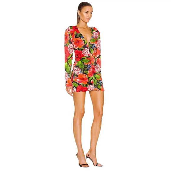 Atoir Star Dress in Scarlet Rose XSmall 2 New Womens Long Sleeve Satin Mini - Picture 3 of 14